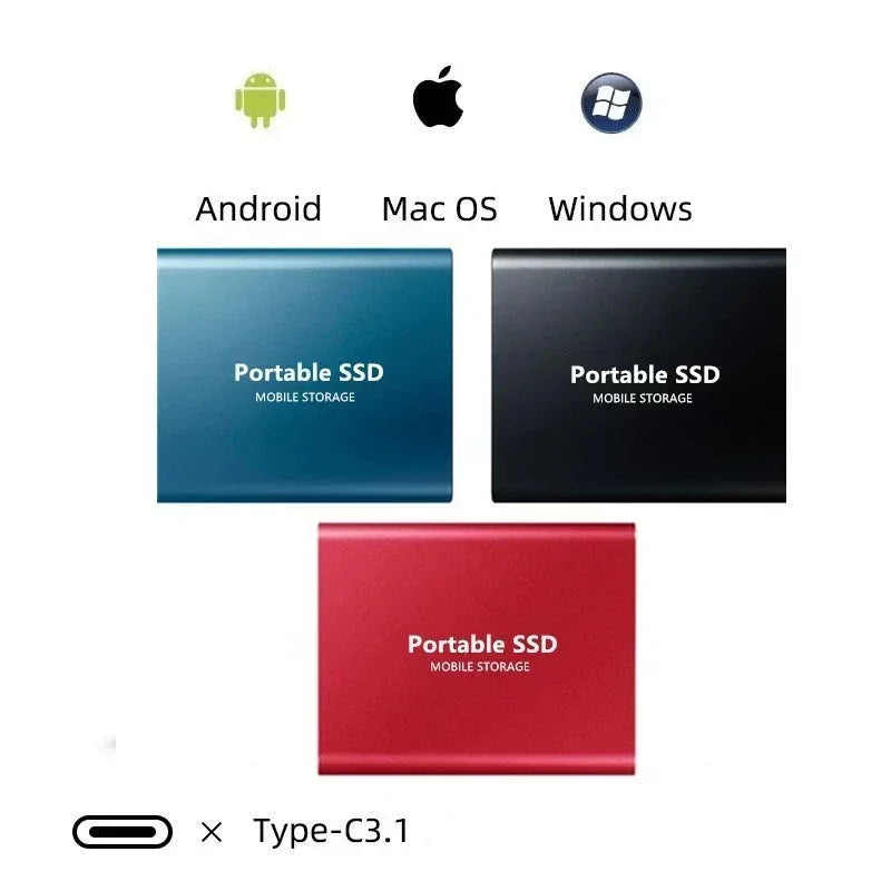 128TB Externe SSD – Kompakt, Robust und Ultra-Schnell mit USB 3.1 – Externe Festplatte SSD für Sichere Datenspeicherung
