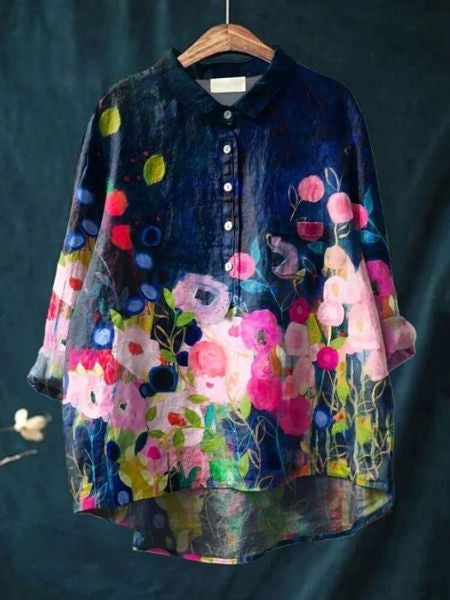 Chemisier fleuri pour femme au design élégant