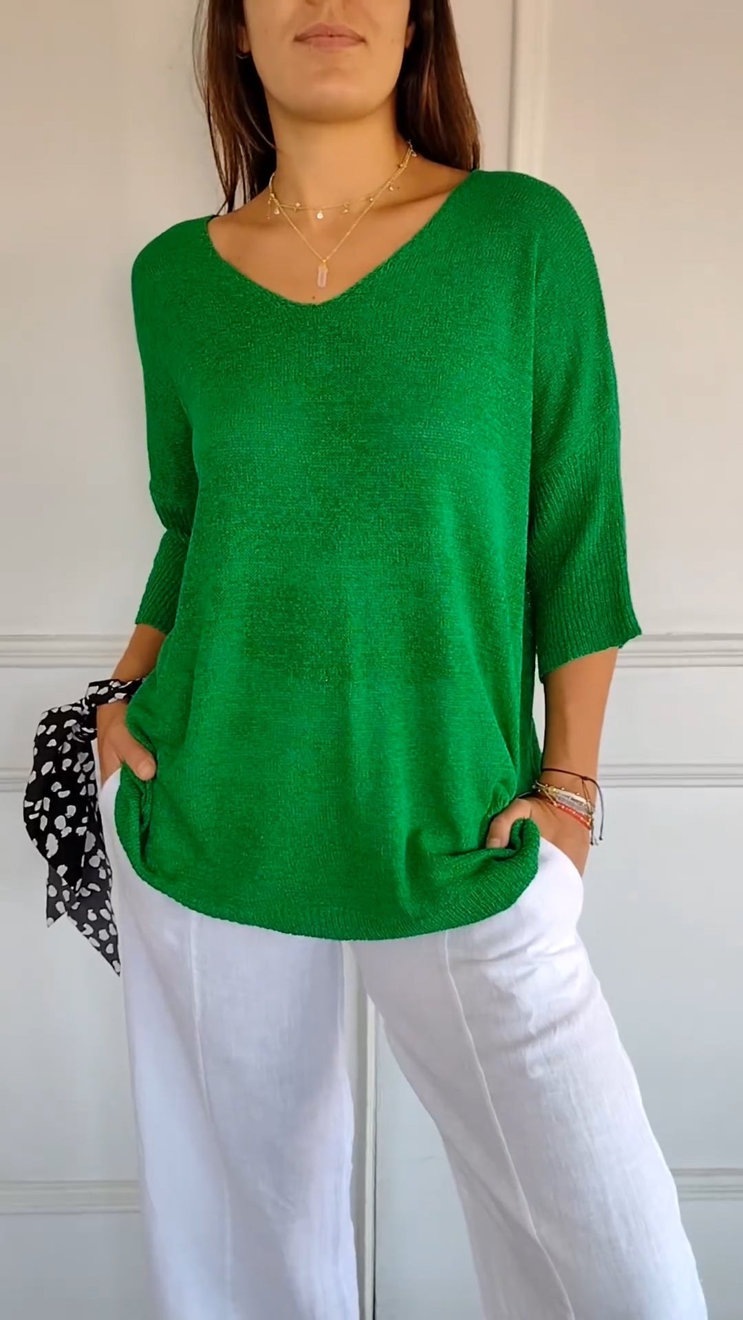 Damen V-Ausschnitt Top mit zeitlosem Design
