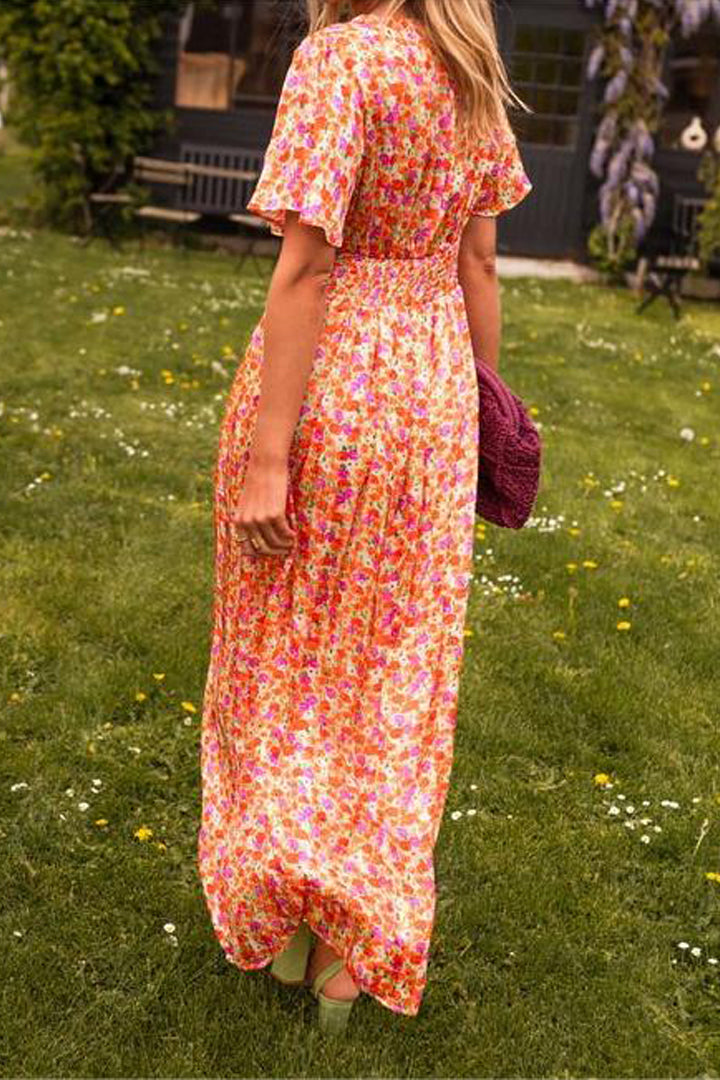 Damen Maxikleid mit Blumenmuster – Eleganz trifft Sommerfrische