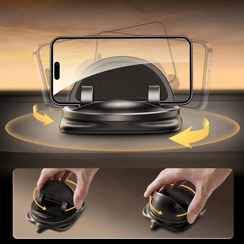 360° Drehbare Auto-Telefonhalterung – Universelle Smartphone Halterung mit Starker Klemme und Werkzeugloser Installation, Schwarz