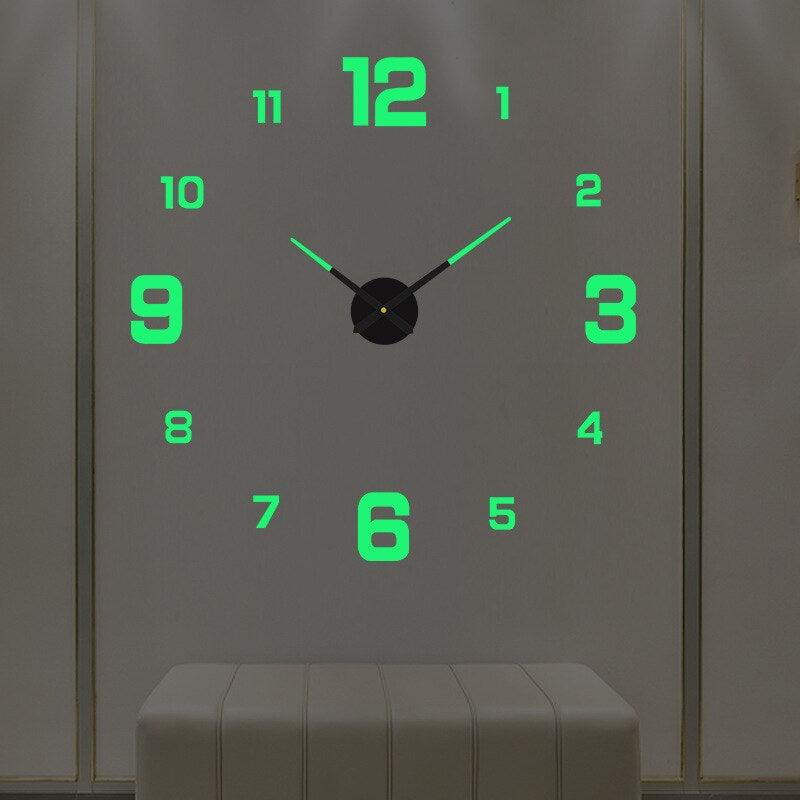 3D-Wanduhr Modern DIY – Große Wanduhr mit Beleuchtungsoption