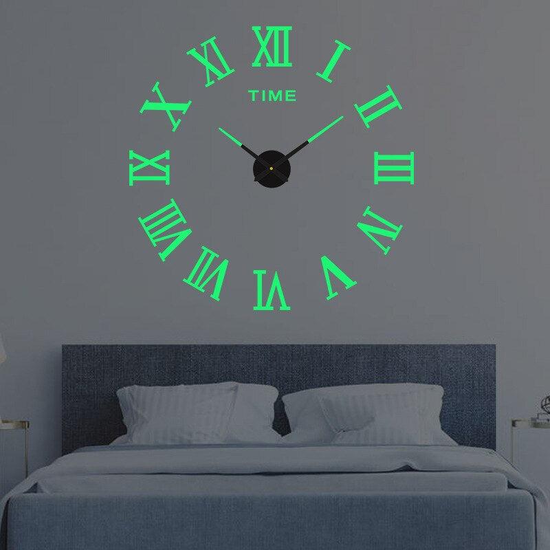 3D-Wanduhr Modern DIY – Große Wanduhr mit Beleuchtungsoption
