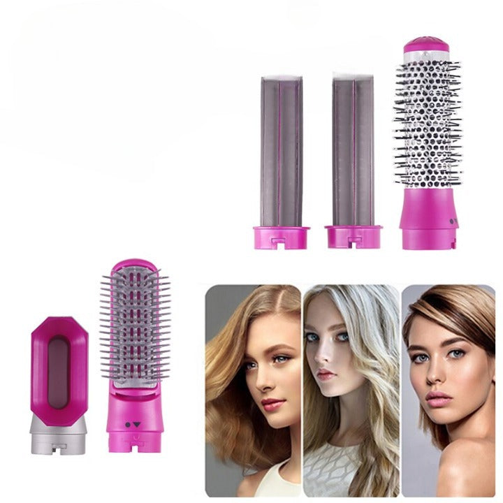 5-in-1-Haartrocknerbürste mit Glätteisen und Lockenstab – Für alle Haartypen, ergonomisches Design, 1000 Watt
