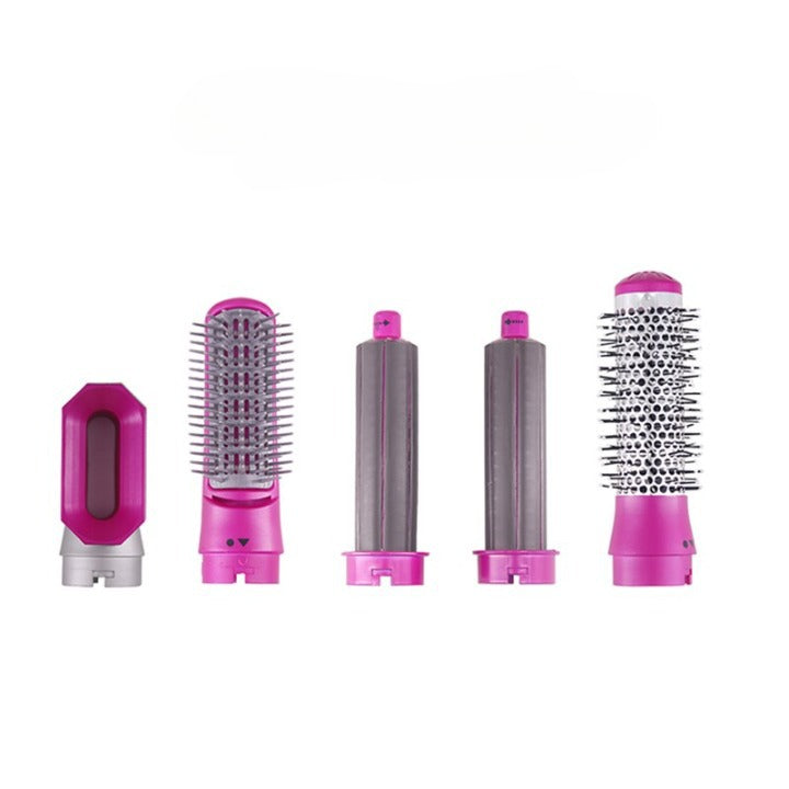 5-in-1-Haartrocknerbürste mit Glätteisen und Lockenstab – Für alle Haartypen, ergonomisches Design, 1000 Watt