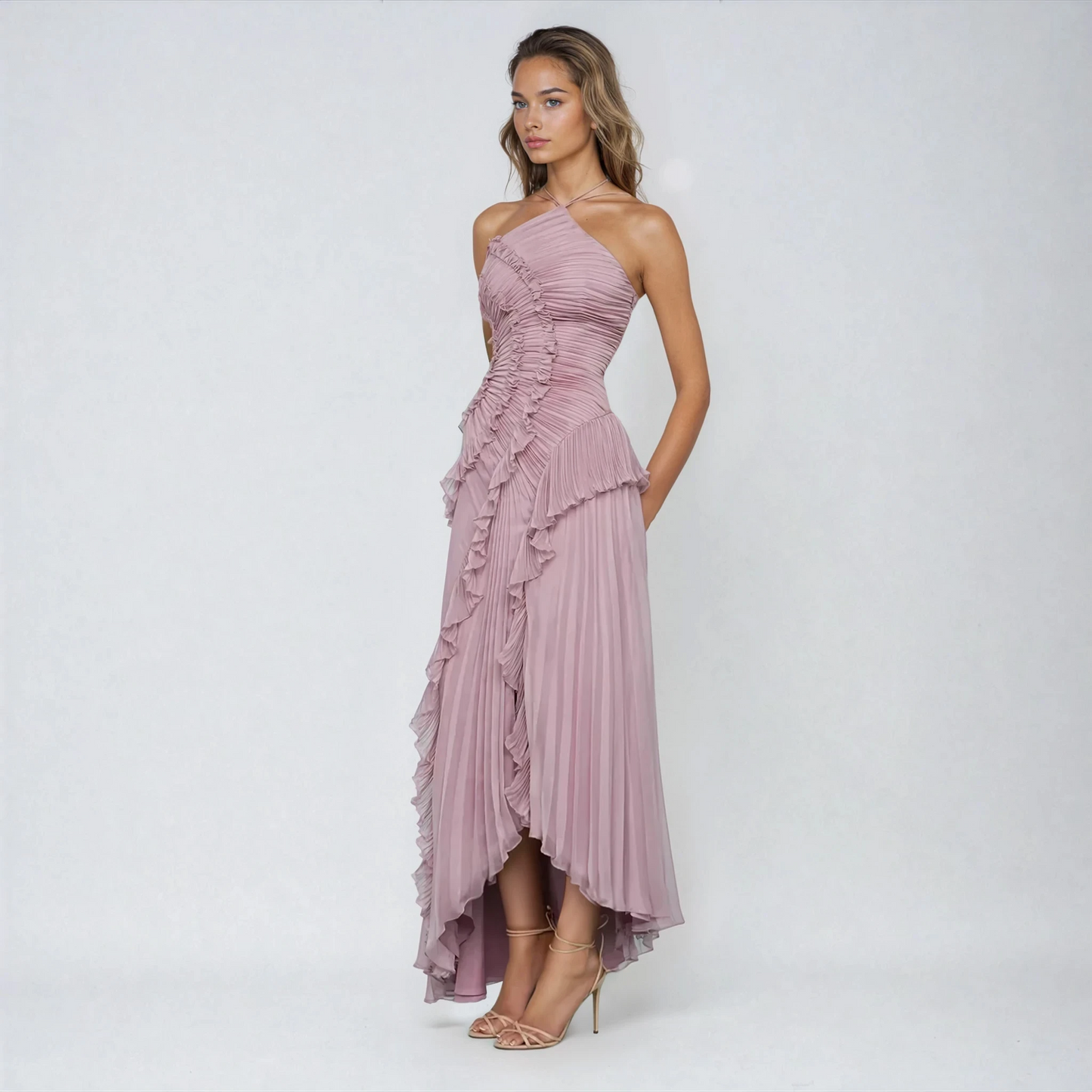 Abendkleid | Langes Abendkleid für Hochzeitsgast im Sommer für Frauen
