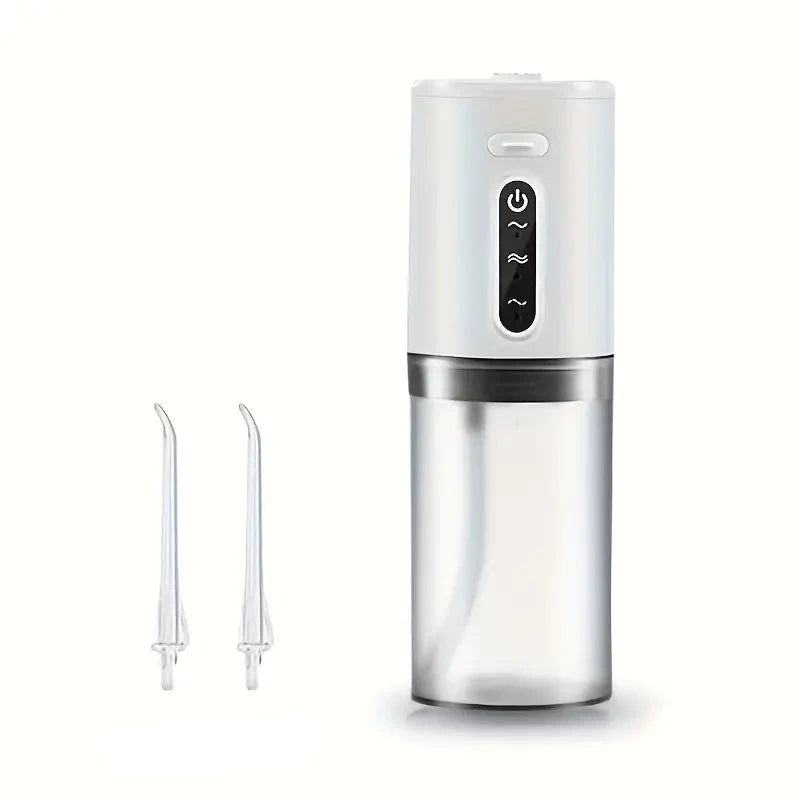 AquaFloss Pro Wasserflosser mit 3 Reinigungsmodi, IPX6 Wasserdicht, 1200-1600 Impulse pro Minute, 4 Wechselbare Düsen