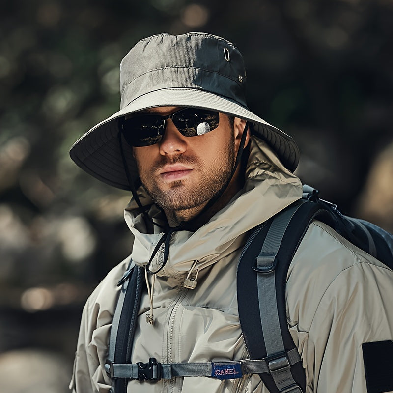 Atmungsaktiver Sonnenhut für Herren mit breiter Krempe – leicht, verstellbar und optimaler UV-Schutz für Outdoor-Aktivitäten
