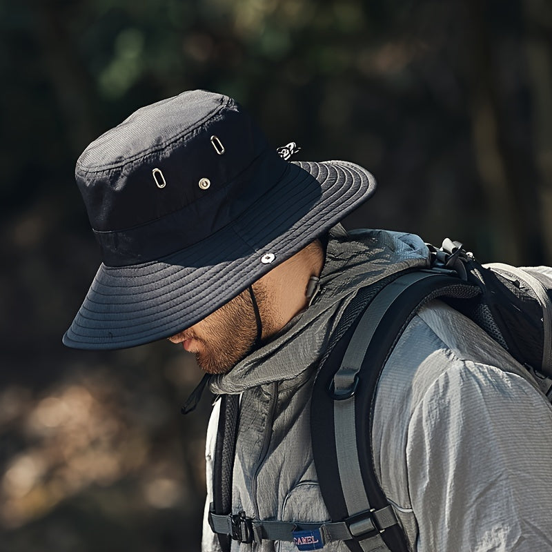 Atmungsaktiver Sonnenhut für Herren mit breiter Krempe – leicht, verstellbar und optimaler UV-Schutz für Outdoor-Aktivitäten