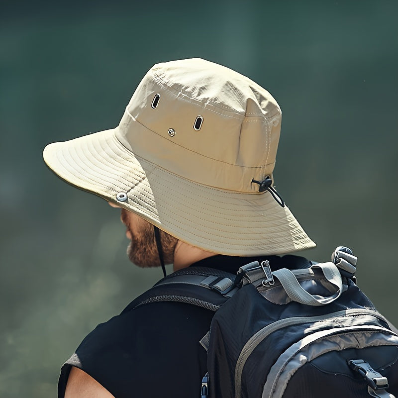 Atmungsaktiver Sonnenhut für Herren mit breiter Krempe – leicht, verstellbar und optimaler UV-Schutz für Outdoor-Aktivitäten