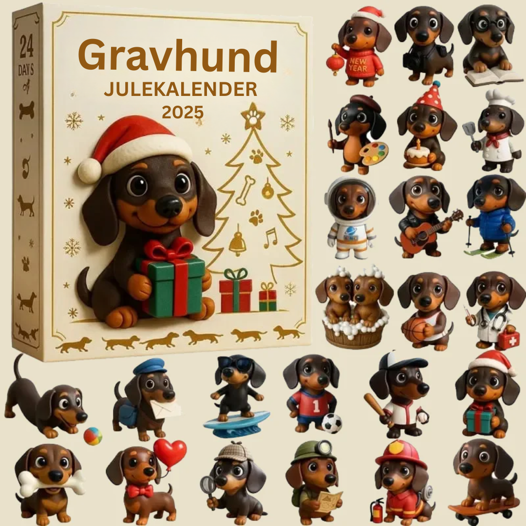 Dackel-Adventskalender 2025 – ein 24-tägiger Kalender mit Mini-Dackelfiguren für Hundeliebhaber 5