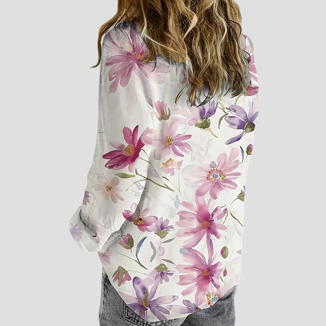 Damen Bluse | Blumenmuster für Frühling und Sommer