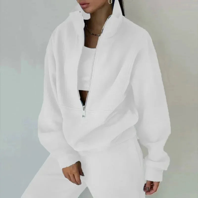 Damen Set | Winter Sweatshirt und Hose für Freizeit und Sport
