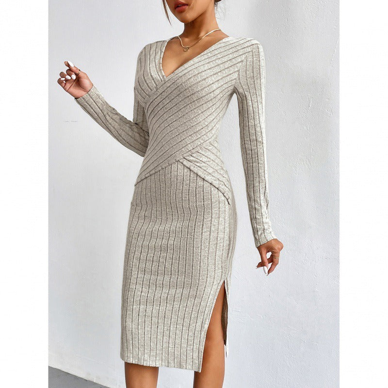 Damenkleid | Midi Kleid für Frühling/Herbst/Winter | Festliche Kleider Damen