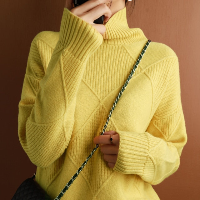 Damenpullover | Wintermode Rollkragenpullover für kalte Tage