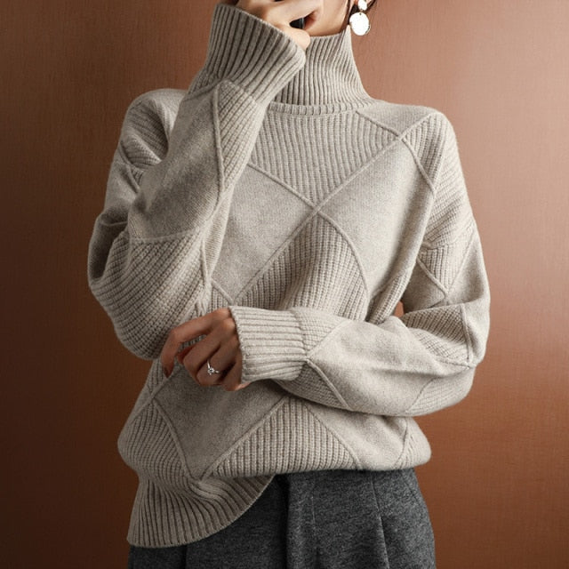 Damenpullover | Wintermode Rollkragenpullover für kalte Tage