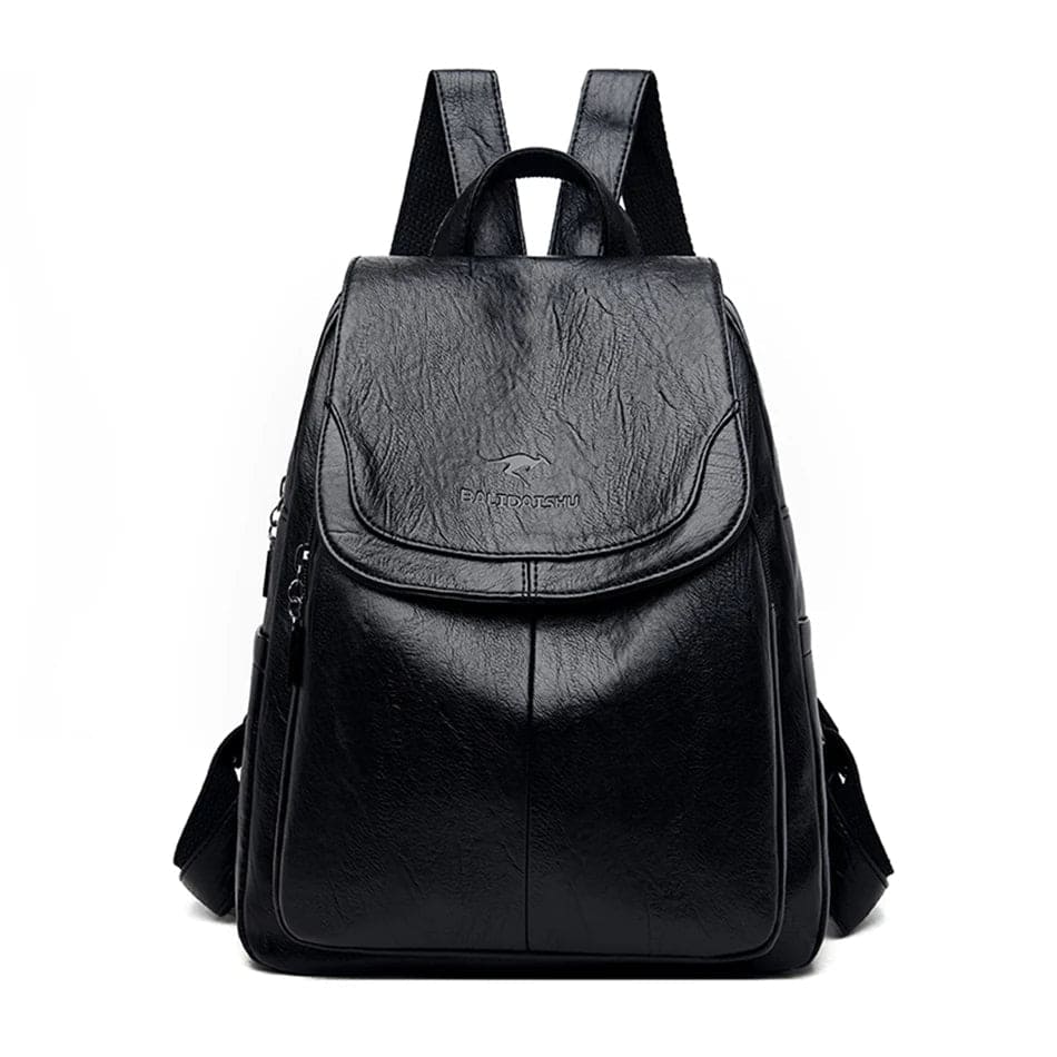 Diebstahlsicherer Lederucksack Damen | Rucksack für Reisen und Alltag