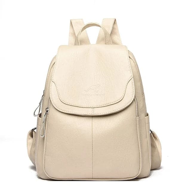 Diebstahlsicherer Lederucksack Damen | Rucksack für Reisen und Alltag