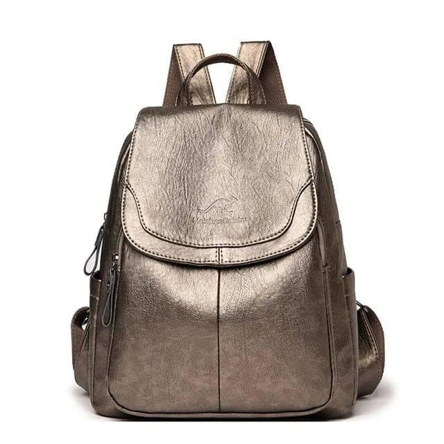 Diebstahlsicherer Lederucksack Damen | Rucksack für Reisen und Alltag