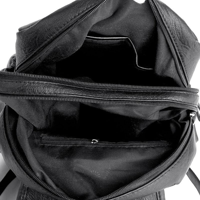 Eleganter Rucksack für Damen – Vintage-Tagesrucksack mit Reißverschluss und geräumigem Hauptfach