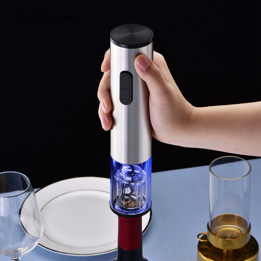Elektrischer Weinöffner 4-in-1-Set mit Vakuumverschluss und Ausgießer – wiederaufladbar