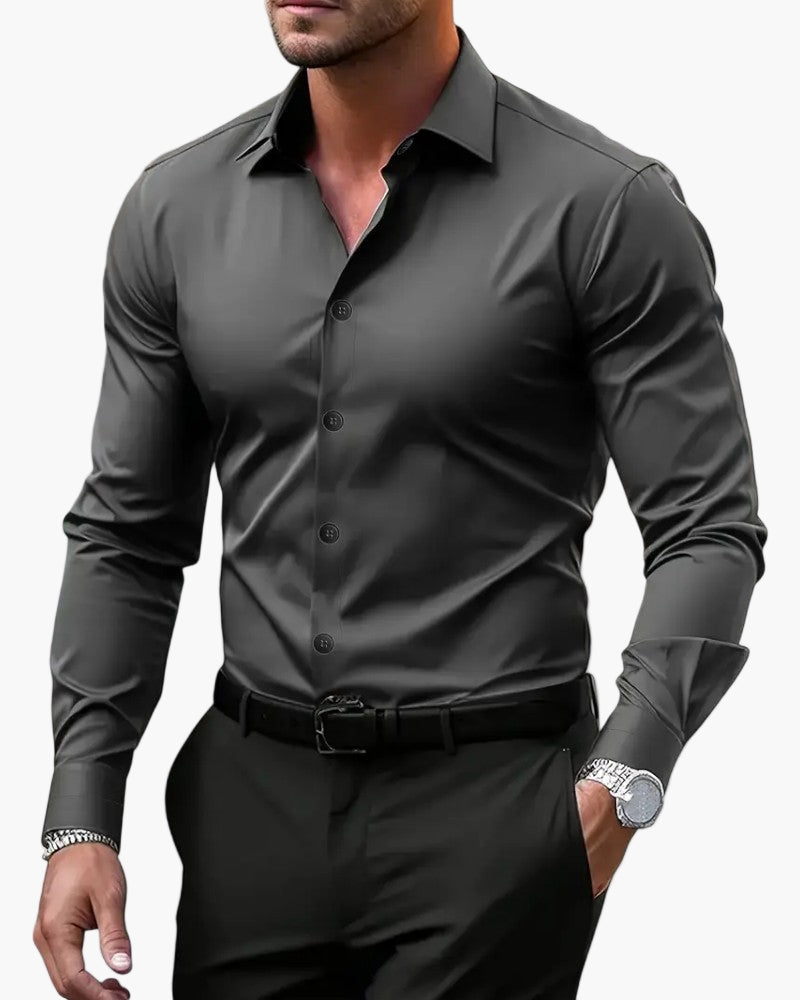 Herren Businesshemd Slim Fit – Modernes Langarmhemd für Büro & elegante Anlässe