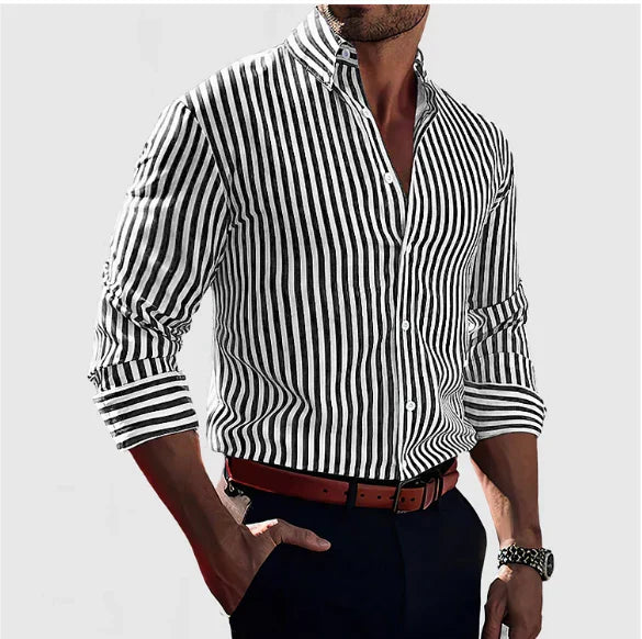 Herrenhemd | Langarm Slim Fit für Herren, Ideal für Business und Freizeit