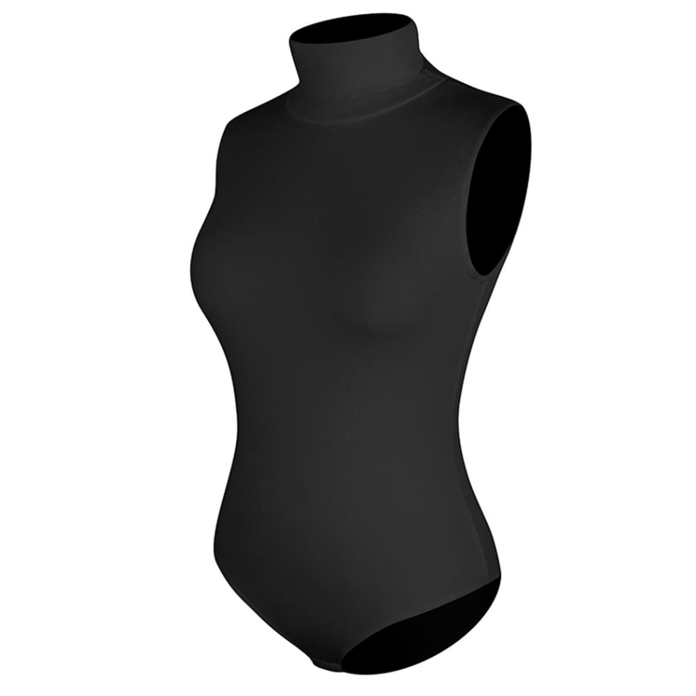 Hochgeschlossenes Ärmelloses Shapewear Bodysuit für Damen – Bequem, Undurchsichtig, Elastisches Material