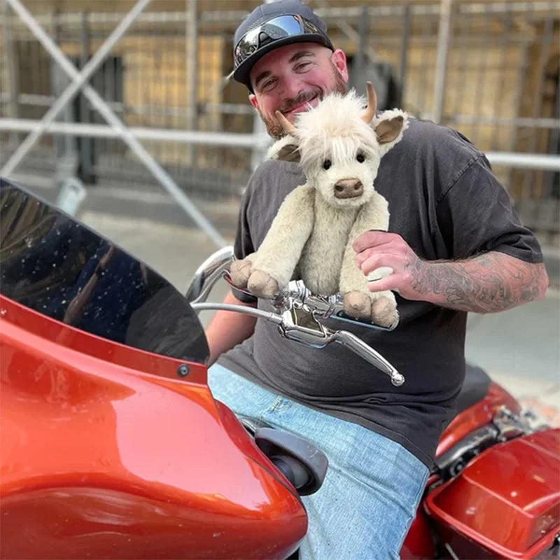 Hochlandrind mit Blumen 4