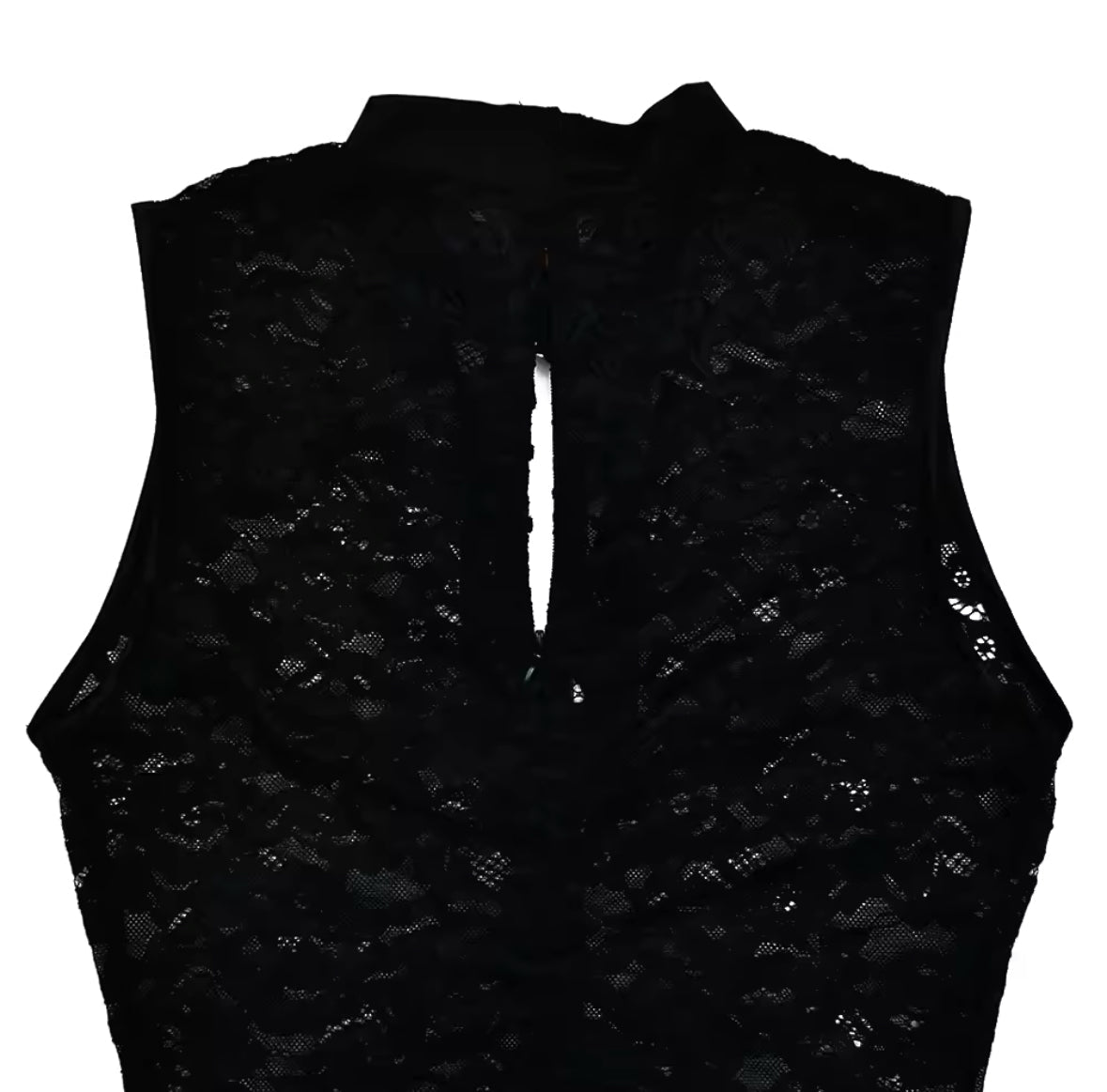 Abito da donna senza maniche con scollo alto e spacco | Maxi