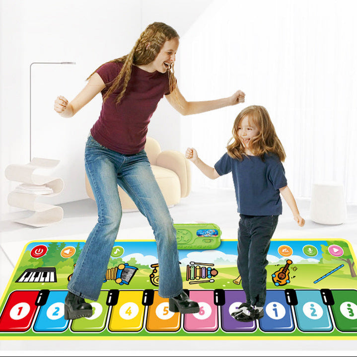 Interaktive Klaviermatte für Kinder mit Bunten Tasten und Lichteffekten – Musikalisches Spielzeug für Kreativität und Motorik