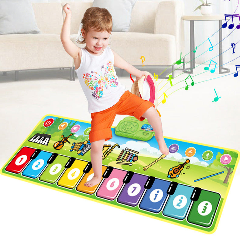 Interaktive Klaviermatte für Kinder mit Bunten Tasten und Lichteffekten – Musikalisches Spielzeug für Kreativität und Motorik