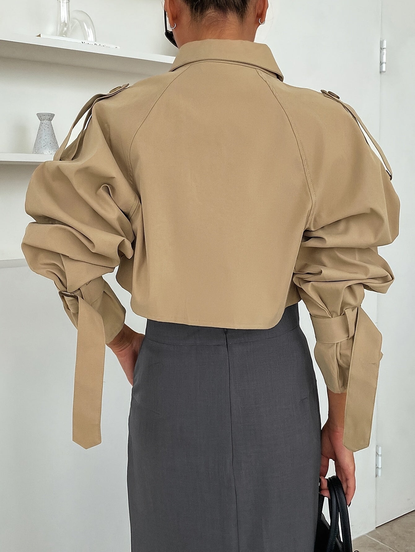 Jacke Damen | Übergangsjacke für Frauen im Modischen Cropped Stil