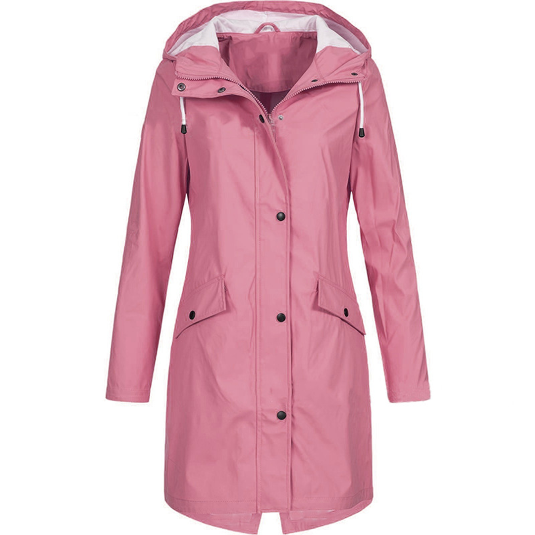 Jacke Damen | Wasserdichte Lange Jacke für Außenbekleidung in allen Jahreszeiten