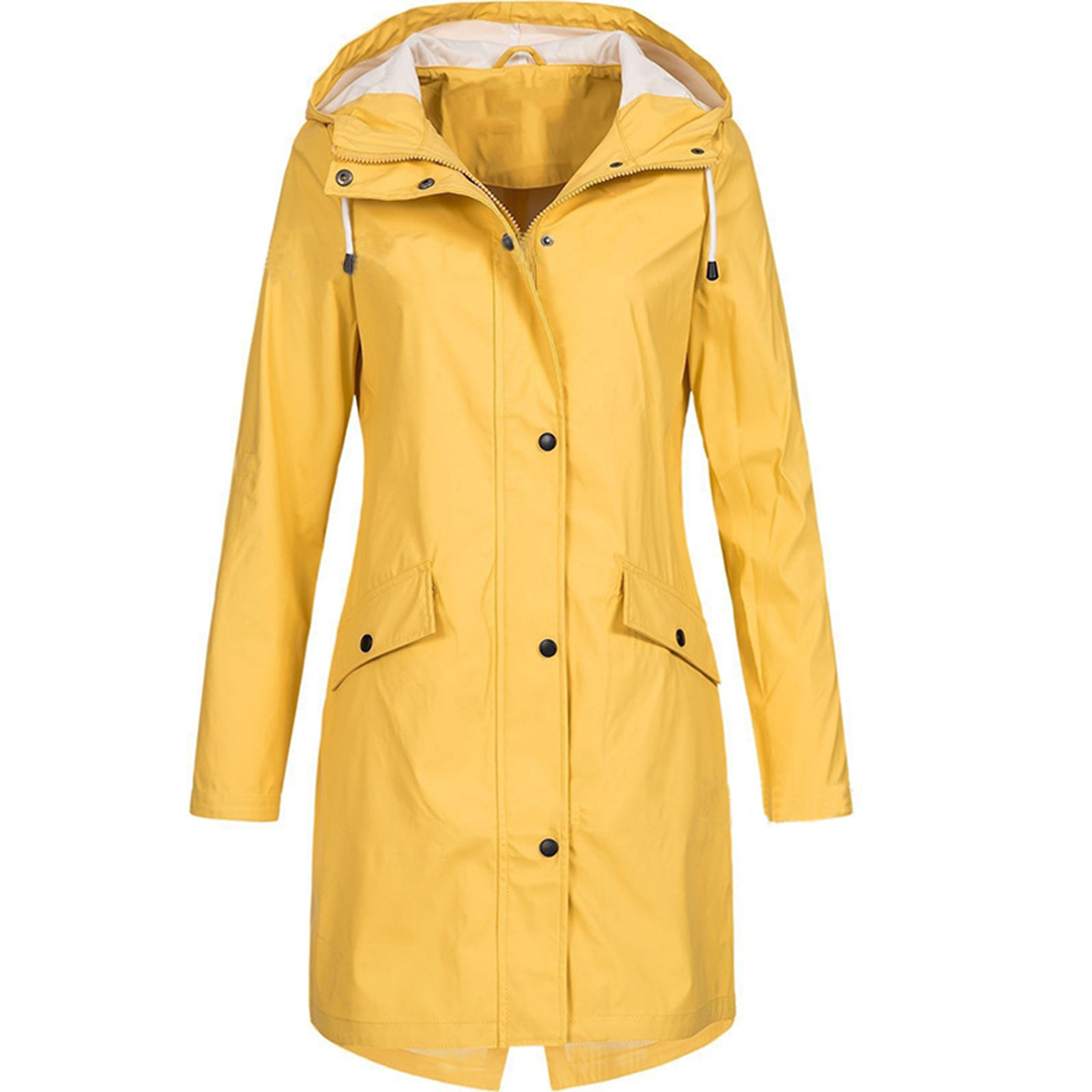 Jacke Damen | Wasserdichte Lange Jacke für Außenbekleidung in allen Jahreszeiten