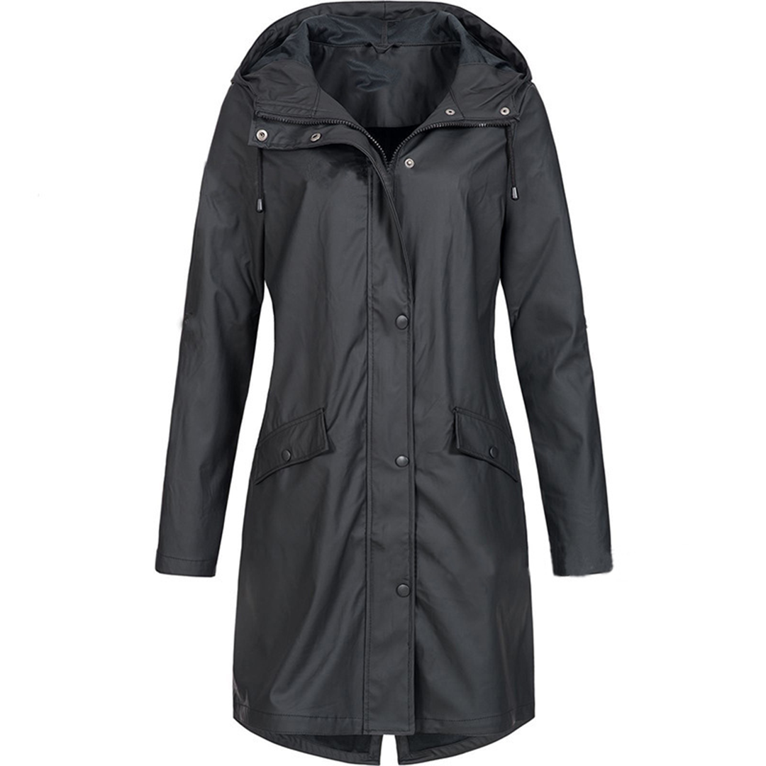 Jacke Damen | Wasserdichte Lange Jacke für Außenbekleidung in allen Jahreszeiten