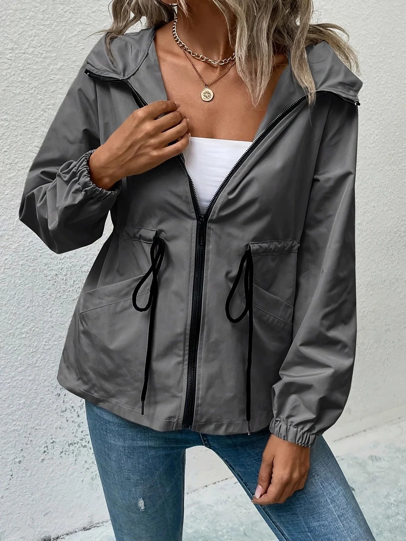 Jacke Damen | Wasserfeste Outdoorjacke für Frühling, Herbst, Winter