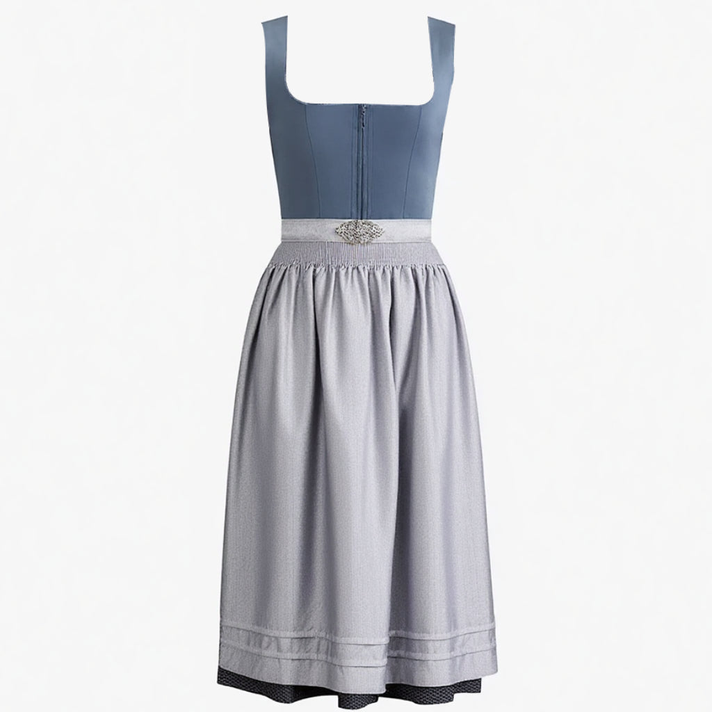 Klassisches Dirndl in Dunkelblau – Oktoberfest | Trachtenkleid mit Schürze