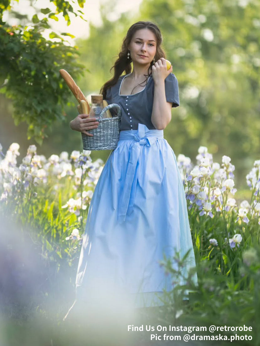 Klassisches Dirndlkleid – Oktoberfest | Trachtenkleid mit Schürze