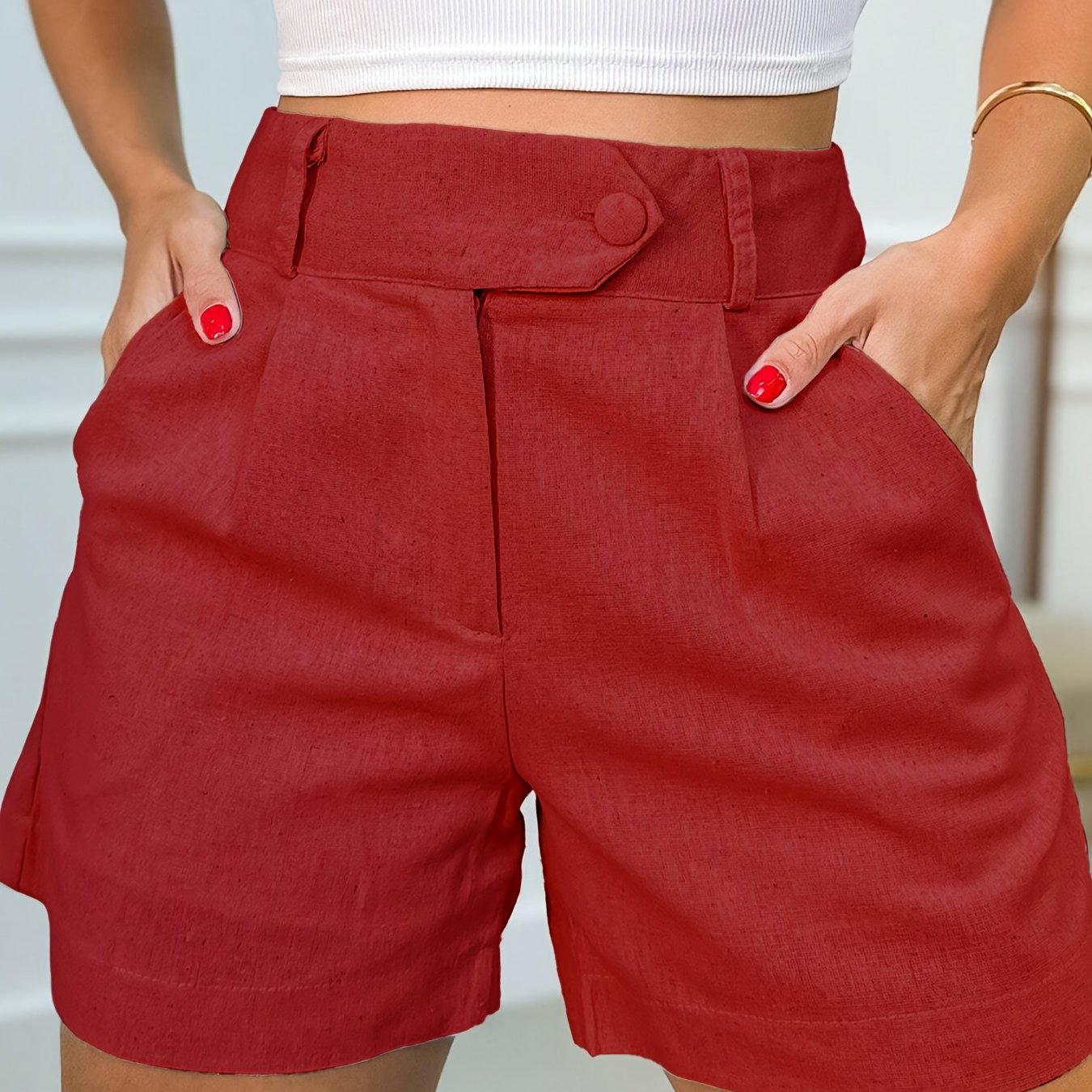 Kurze Hosen Damen | Hochtaillierte Shorts Für Frühling/Sommer