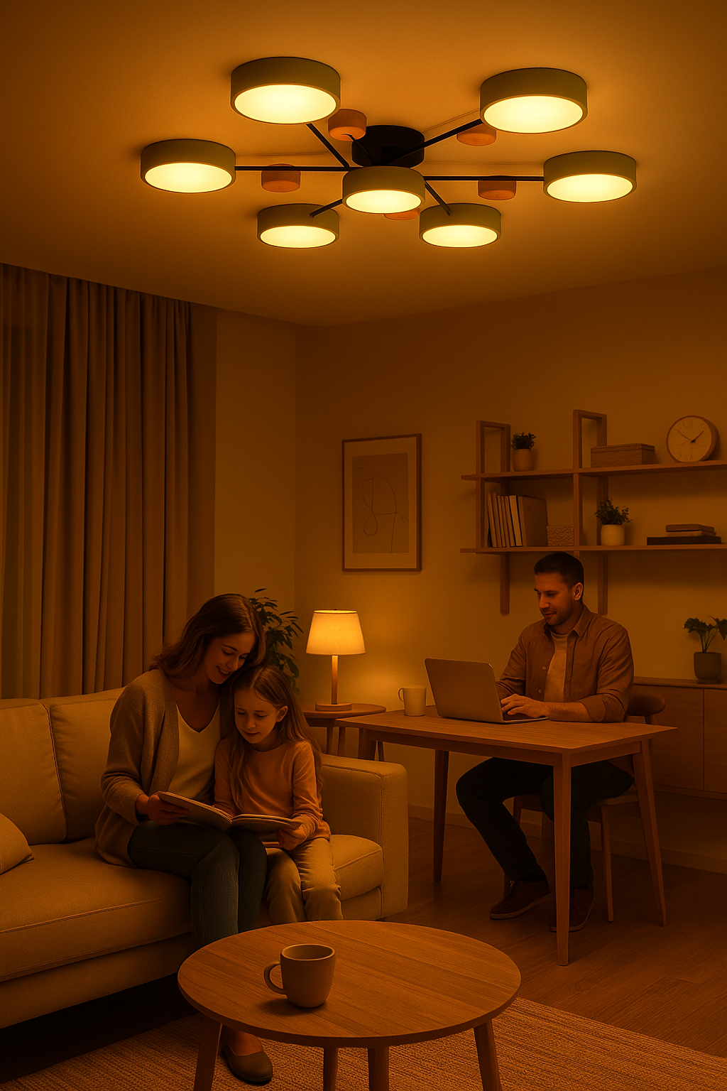 LED Deckenleuchte | Moderne Deckenlampe Wohnzimmer für stilvolle Lichtakzente