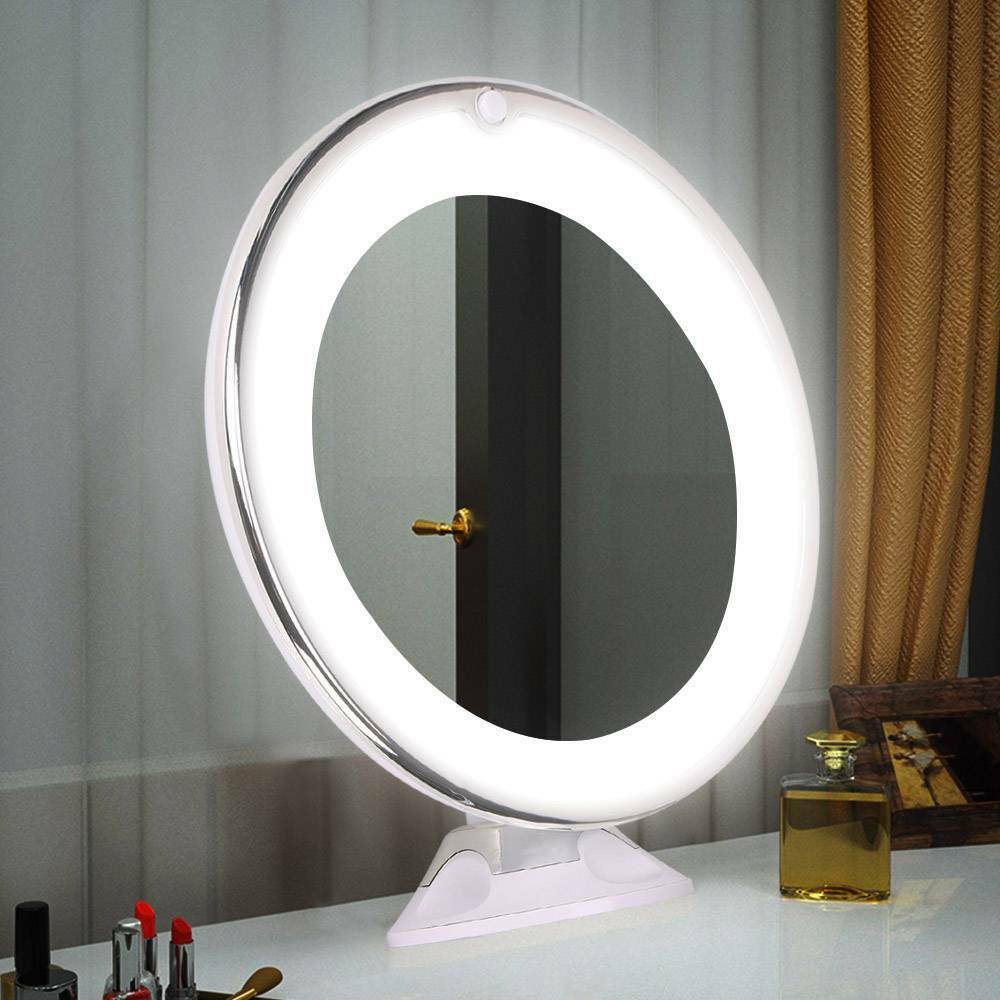 LED Schminkspiegel mit 10-fach Vergrößerung und 360° Drehung – Kosmetik Spiegel mit 14 Lichtern, ideal für perfektes Make-up