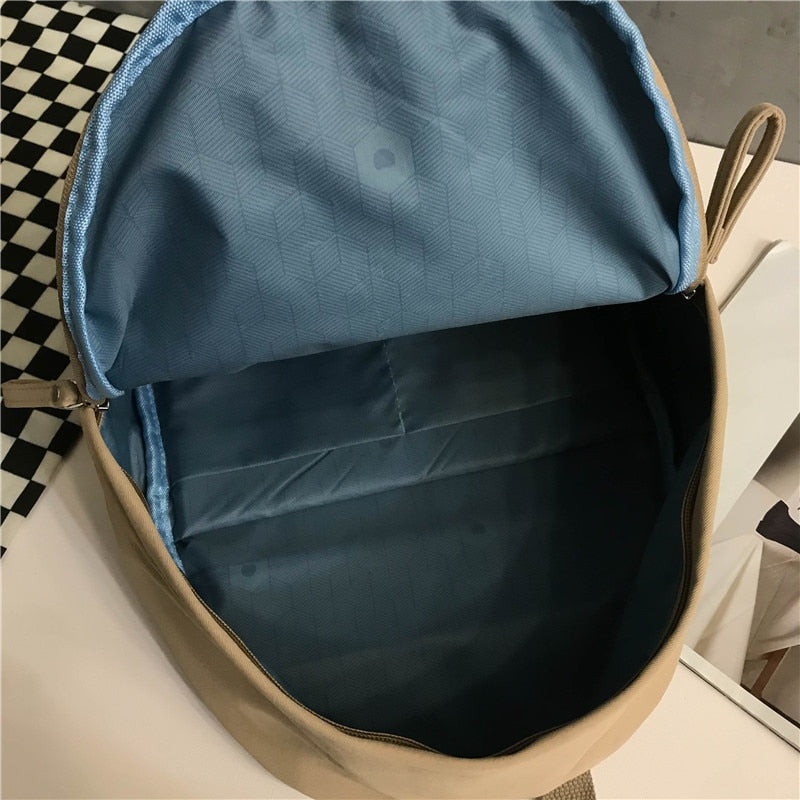 Leichter, faltbarer Schulrucksack aus Canvas – ideal für Schule und Reisen, mit verstellbaren Schultergurten