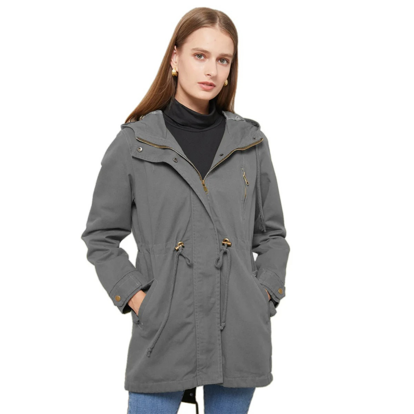 Leichter Wasserfester Damen Trenchcoat mit Eleganten Revers – Atmungsaktiv und Ideal für Sommerregen