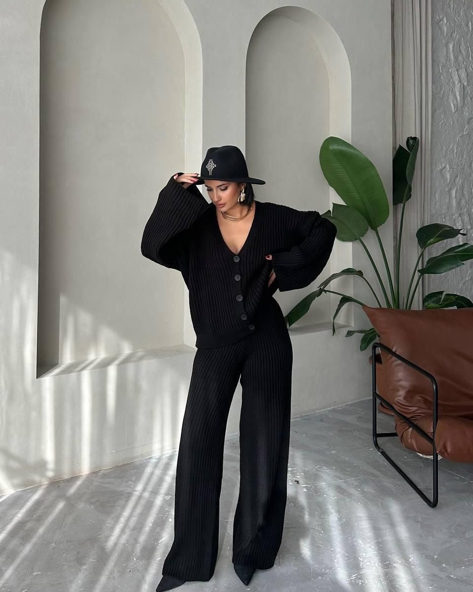 Loungewear Set Damen | Strickmode Für Freizeit Und Zuhause