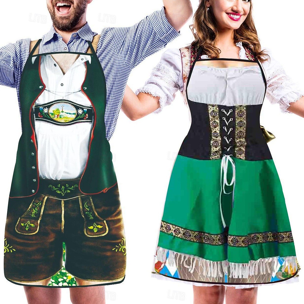 Lustige Oktoberfestschürzen – Trachtenlook | Perfekt für Paare mit Humor