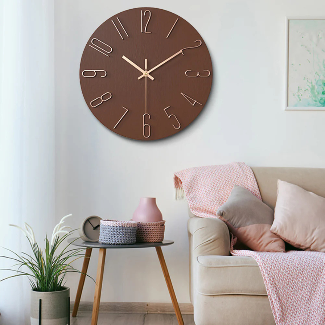 Moderne Wanduhr aus Kunststoff – minimalistisches Design für stilvolle Wohnräume, geräuschloser Betrieb
