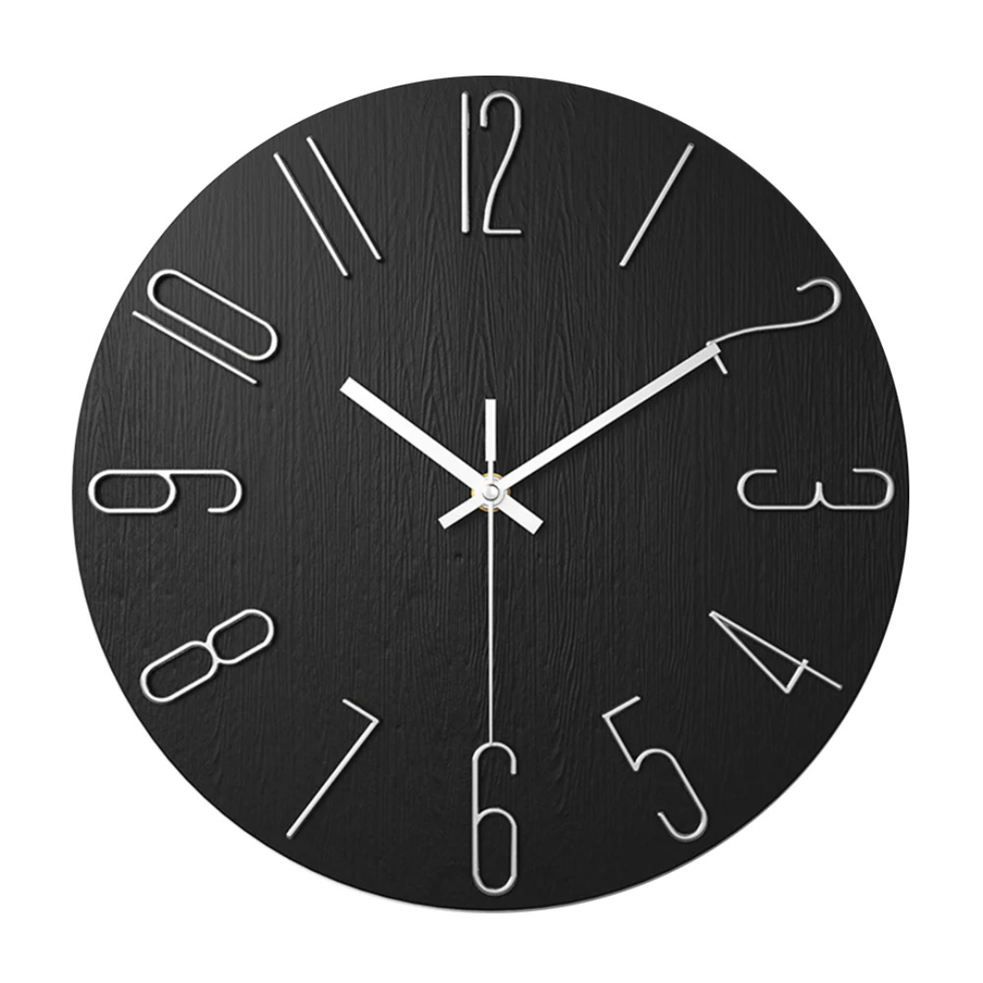Moderne Wanduhr aus Kunststoff – minimalistisches Design für stilvolle Wohnräume, geräuschloser Betrieb