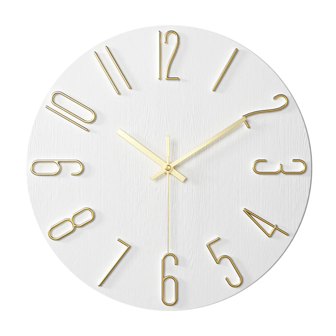 Moderne Wanduhr aus Kunststoff – minimalistisches Design für stilvolle Wohnräume, geräuschloser Betrieb