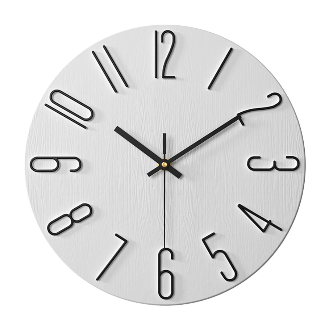 Moderne Wanduhr aus Kunststoff – minimalistisches Design für stilvolle Wohnräume, geräuschloser Betrieb